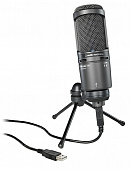 Audio-Technica AT2020USB+V студийный микрофон, хром + паук