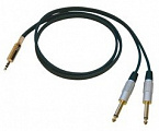 Bespeco RCX150 кабель готовый инструментальный, Jack stereo - 2 x Jack mono, 1.5 метра