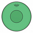 Remo P7-0314-CT-GN  14"Powerstroke 77  пластик 14" для барабана прозрачный, двойной, зеленый