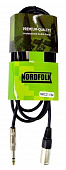 NordFolk NMC211/5M  кабель XLR "папа" - 6.3 мм jack stereo, металл разъёмы, длина 5 метров