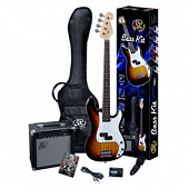 SX BG1K/3TS набор в подарочной упаковке:  бас гитара + комбо 15 Вт + чехол + тюнер + ремень + кабель