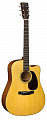 Martin DC18E  электроакустическая гитара Dreadnought с кейсом, цвет натуральный