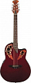 Applause AE44-RR Elite Mid Cutaway Ruby Red электроакустическая гитара, цвет красный