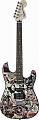 Fender SQUIER OBEY GRAPHIC STRAT HSS RW COLLAGE электрогитара, графика