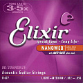 Elixir 11077 NanoWeb струны для акустич. гитары Light-Medium 12-56