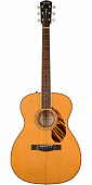 Fender PO-220E Orchestra Natural  электроакустическая гитара, цвет натуральный, кейс в комплекте