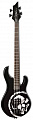 B.C.Rich JMHS1BK  бас-гитара John Moyer Havoc Skull One, цвет черный с графикой "череп"