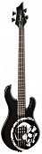 B.C.Rich JMHS1BK  бас-гитара John Moyer Havoc Skull One, цвет черный с графикой "череп"