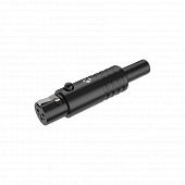 Roxtone RMX3F-B  разъем Mini XLR кабельный, "мама", 3-х контактный, черный