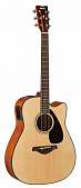 Yamaha FGX800C Natural электроакустическая гитара с вырезом, цвет натуральный