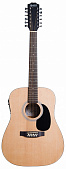 Rockdale SDNC12EQ Dreadnought 12-струнная электроакустическая гитара, дредноут, цвет натуральный