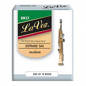 Rico RIC10MD  трости для сопрано-саксофона средние, La Voz, (M), 10 шт. в пачке