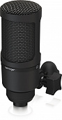 Behringer BX2020 кардиоидный конденсаторный микрофон с большой диафрагмой с золотым напылением, 20-20000Гц, Max.SPL 144 дБ, держатель, чехол