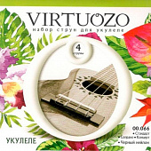 Virtuozo 00066 Ukulele набор 4 струны для укулеле концерт, нейлон черный
