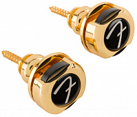 Fender Fender Infinity Strap Locks (Gold) стреплоки с фирменным логотипом Fender, цвет золотистый