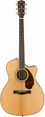 Fender PM-4CE Auditorium LTD Natural электроакустическая гитара, серия Paramount, цвет натуральный