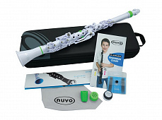 Nuvo Clarinéo Standard Kit (White/Green) кларнет с аксессуарами, цвет белый/зелёный