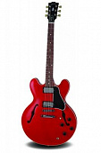 Gibson CUSTOM SHOP ES-335 DOT (PLAIN, SATIN) RED электрогитара с кейсом, цвет красный