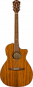 Fender FA-345CE Ovangkol Exotic Limited Natural  электроакустическая гитара, цвет натуральный