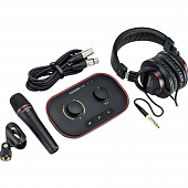 Focusrite Vocaster One Studio Podcast Set  комплект (Vocaster One, наушники, микрофон, ПО, микрофонный кабель)
