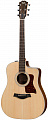 Taylor 210ce электроакустическая гитара, форма корпуса - дредноут c вырезом, цвет - натуральный, материал верхей деки - массив