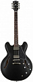 Gibson 2019 ES-335 Satin Trans Black полуакустическая электрогитара, цвет черный, с кейсом
