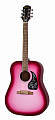 Epiphone Starling Hot Pink Pearl акустическая гитара, цвет розовый фейд