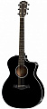 Taylor 214CE-BLK DLX электроакустическая гитара, цвет чёрный, в комплекте кейс