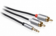 AVCLINK CABLE-923/1.5 кабель аудио JACK 3.5 (Stereo) - 2*RCA 1.5 м    (C118,  , KS3PB)