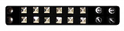 Perri's 447 (P25AB-01) кожаный браслет с клёпками
