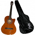 Julia CG39/2CE/NL - Классическая гитара, 2-b EQ, зол. колки, цвет  натурал, чехол