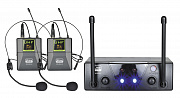 Xline MD-262A-B радиосистема двухканальная c двумя поясными передатчиками, фиксированной частоты UHF 470-865 мГц
