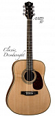 Luna AM D50 акустическая гитара, цвет натуральный