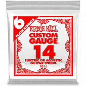 Ernie Ball 1014 Plain Steel .014 струна одиночная для акустической и электрогитары