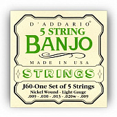D'Addario J-60 струны для банджо, никель