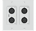 AtteroTech (900-00185-W-B) unDX4I настенная врезная панель интерфейсов, цвет белый