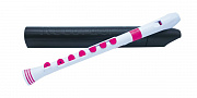 Nuvo Recorder+ White/Pink with hard case блок-флейта сопрано, немецкая система, цвет белый/розовый