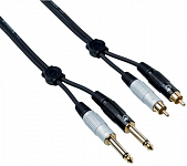 Bespeco EAY2JR300  кабель межблочный 2Jack-2RCA, длина 3 метра
