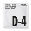 Dunlop Nylon Silver Wound Ball Ends D-4 DCV04DNB  струна D, 4-я струна для классической гитары