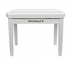 Rockdale Rhapsody 100 White деревянная банкетка высотой 49см, цвет корпуса белый, сиденье кожзам белый