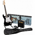 Terris TPack-1 BK электрогитара в наборе, цвет гитары черный