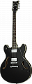 Schecter Vintage Corsair T.O.M. BLK гитара полуакустическая, 6 струн, цвет глянцевый черный