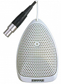 Shure MX391W/S плоский настольный суперкардиоидный конференционный микрофон, белый