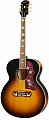 Epiphone J-200 Aged Vintage Sunburst электроакустическая гитара, цвет санбёрст