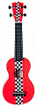 WIKI UK/Racing Red укулеле сопрано, графика "красного цвета спортивное авто", чехол в комплекте