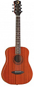 Luna SAF MUS MAH акустическая гитара 3/4, цвет натуральный, чехол в комплекте