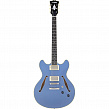 D'Angelico DC Tour Collection Solid Blue  полуакустическая гитара с кейсом, цвет голубой