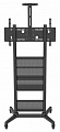 Wize Pro M75 мобильная стойка для широкоформатных и интерактивных панелей 32”– 75”, цвет черный