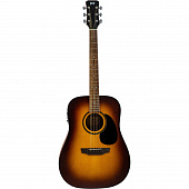 JET JDE-255 SSB гитара электроакустическая шестиструнная, цвет санберст матовый