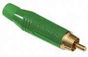 Amphenol ACPR-GRN кабельный разъем RCA, M серия, "папа", цвет зеленый